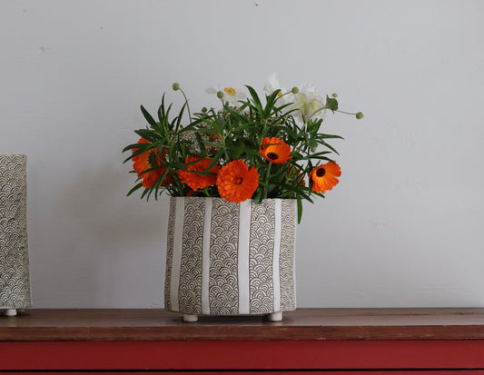 Vase - Scale - White - Short