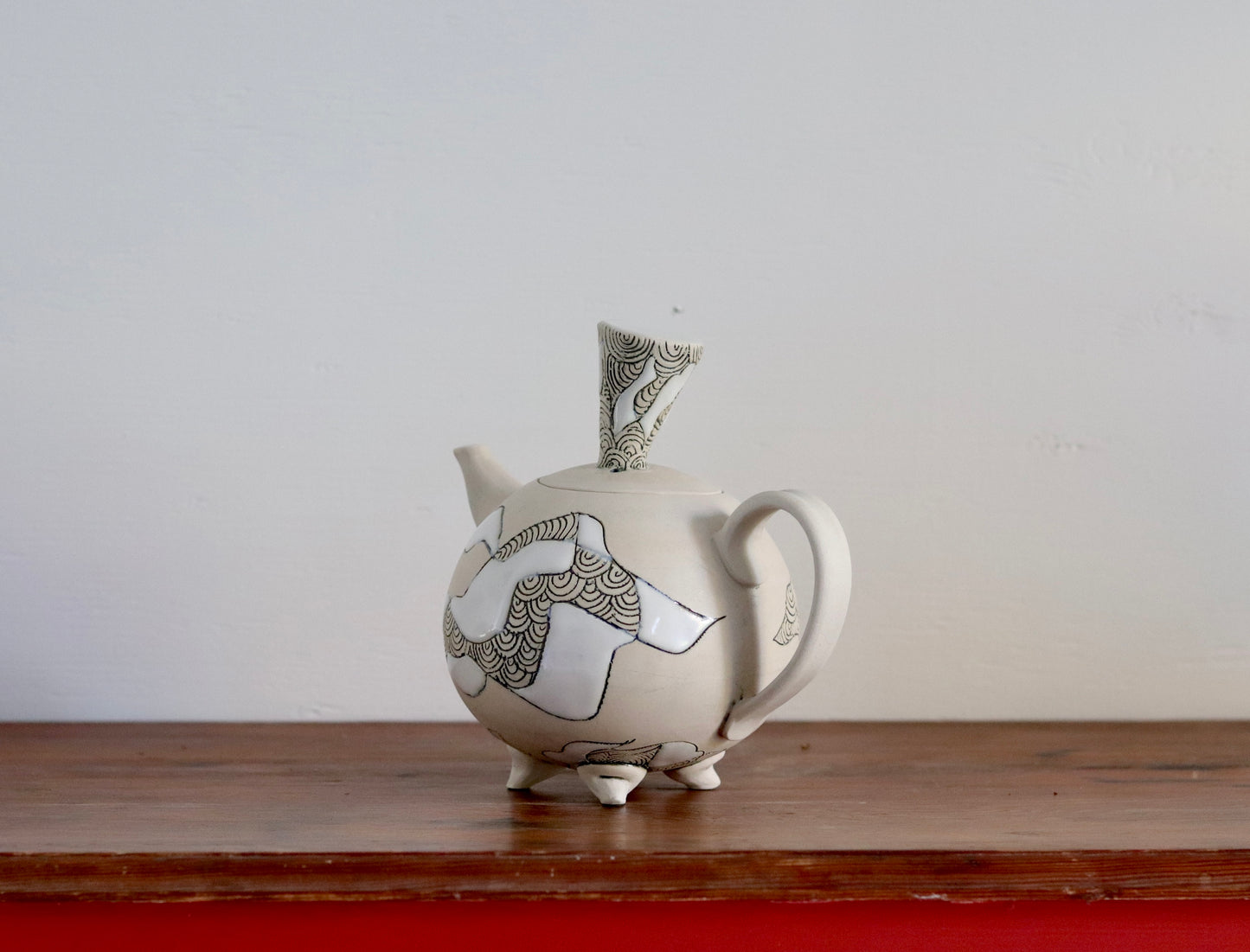 Teapot - White Abstract