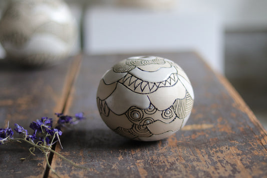 Orb - White - Abstract - Small