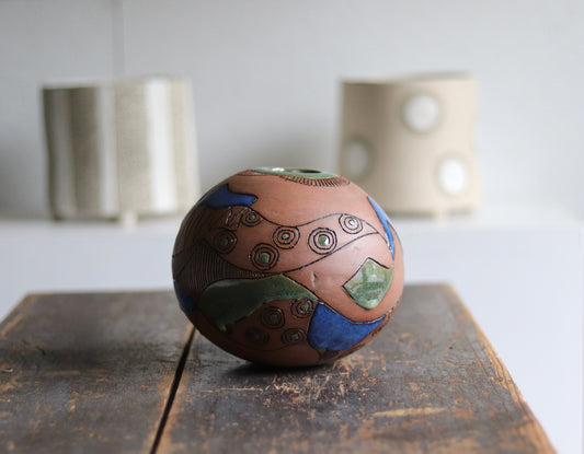 Orb - Dark Red - Abstract - Medium