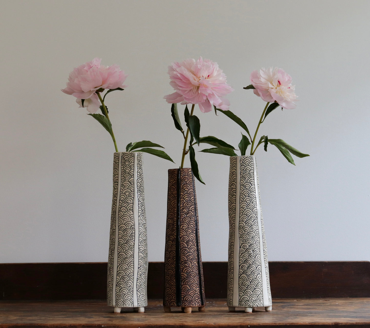 Vase - White Scale Design