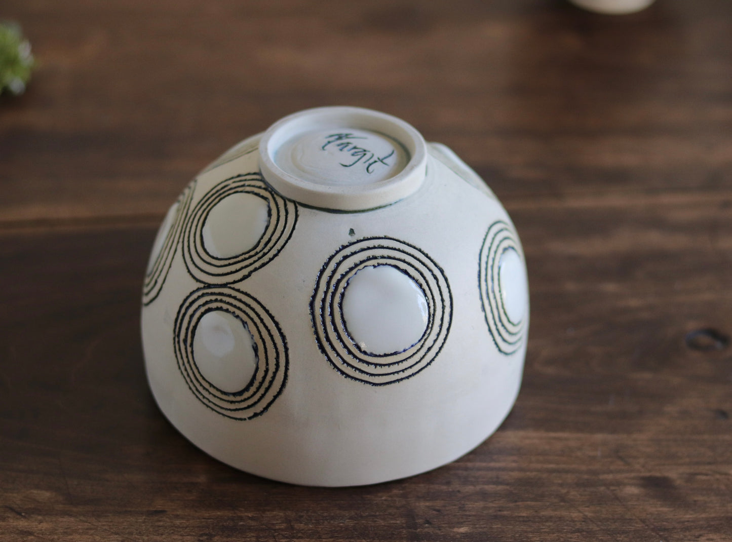Bowl - White Circles - Medium