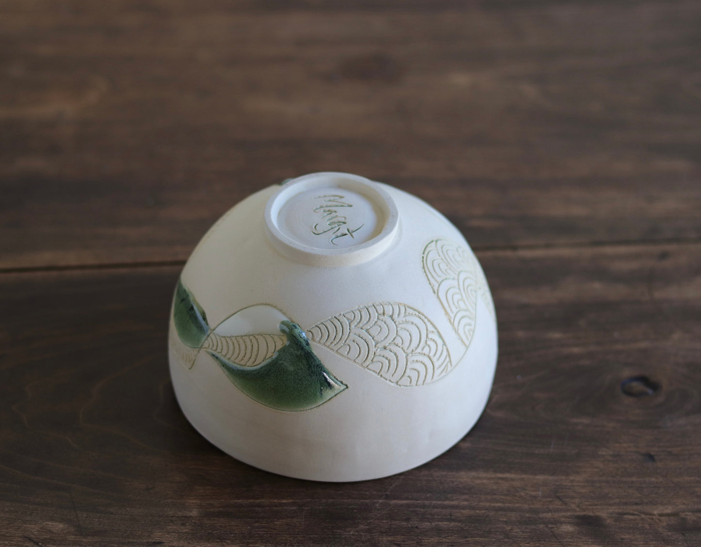 Bowl - White Abstract - Medium