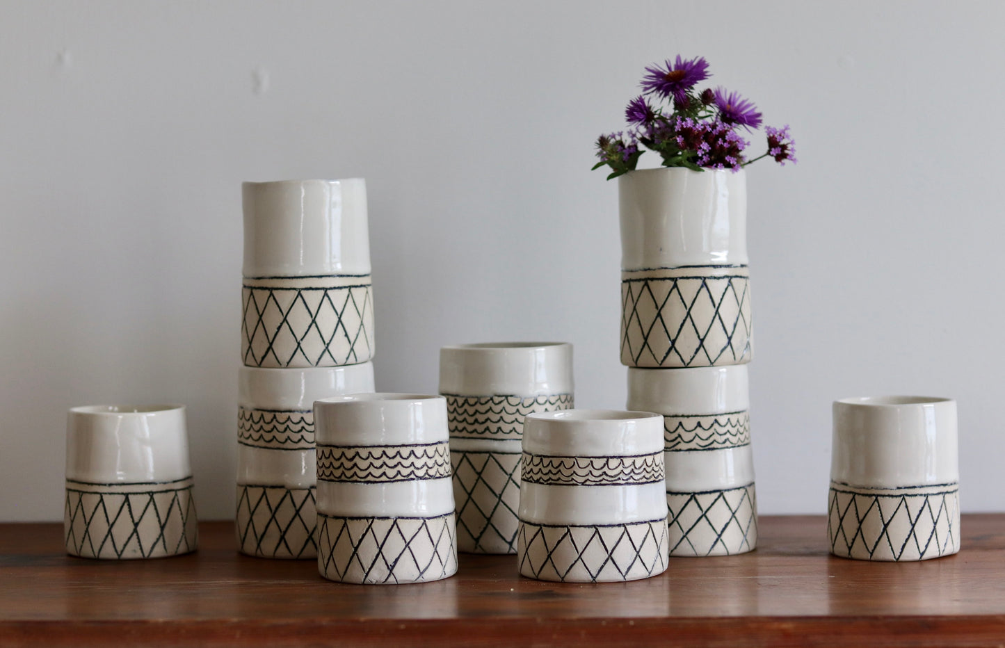 Tumbler - Keffiyeh - White w White Rim