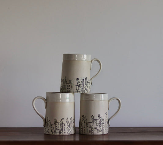Mug - Cityscape - White