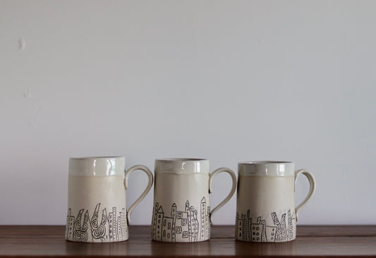 Mug - Cityscape - White