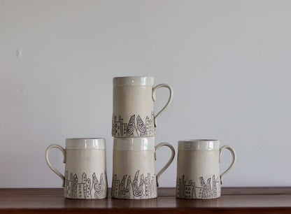 Mug - Cityscape - White