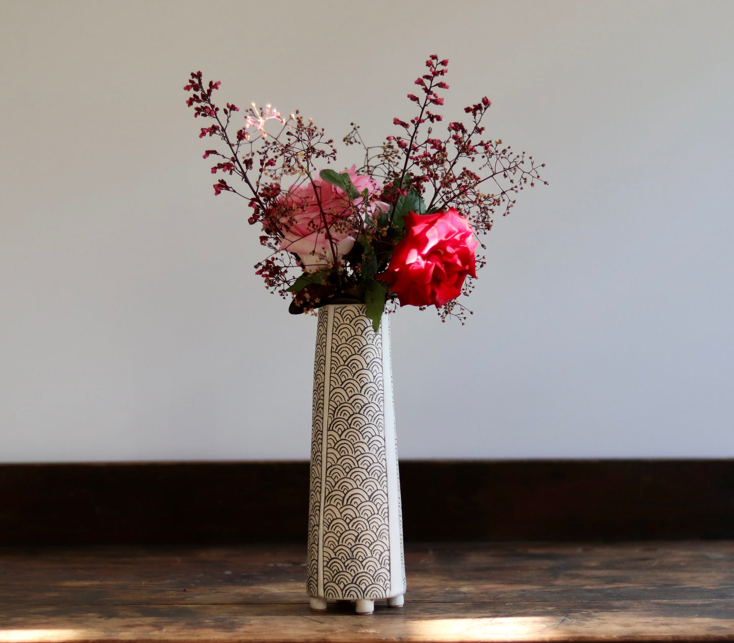 Vase - White Scale Design