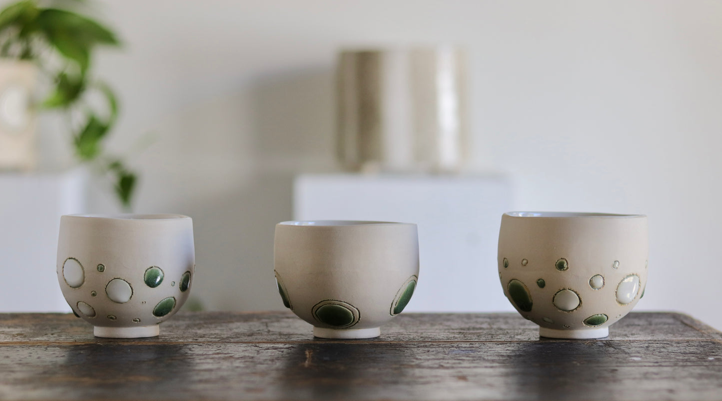 Bowl - Green Circles -Small