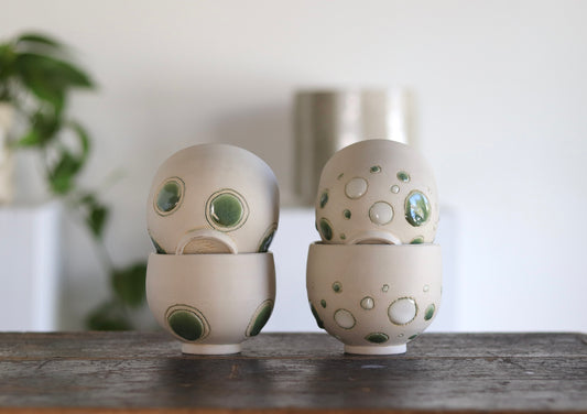 Bowl - Green Circles -Small