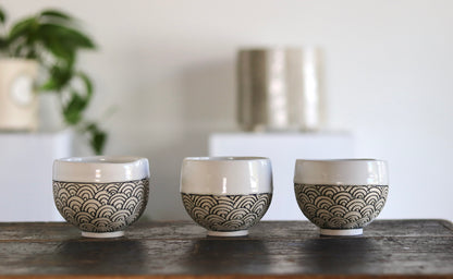 Bowl - White Scales - Small