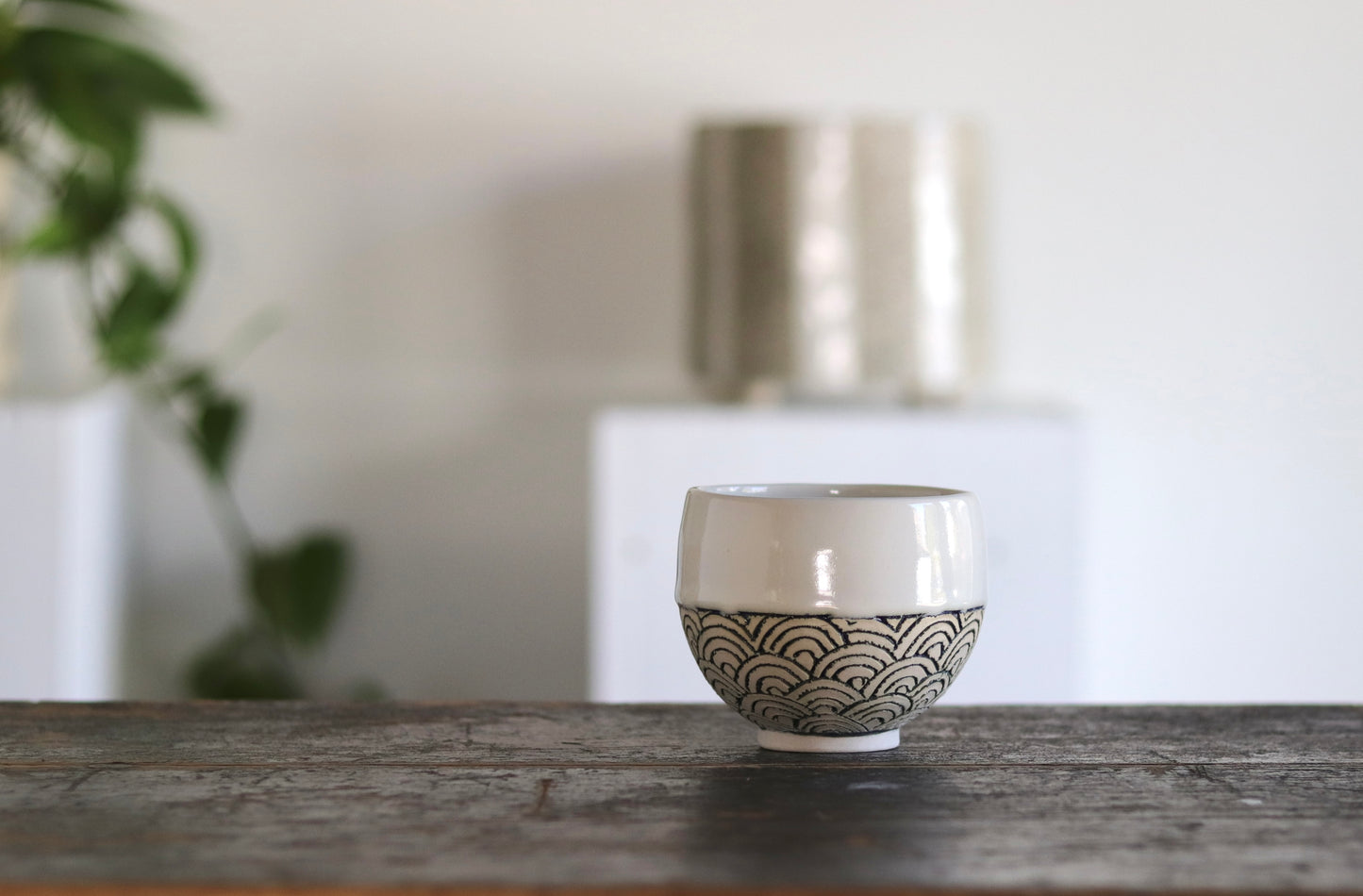 Bowl - White Scales - Small