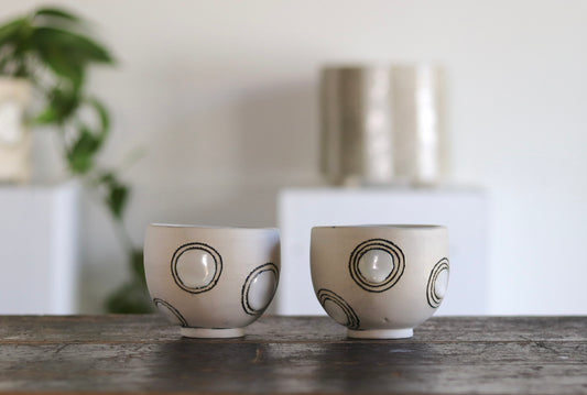 Bowl - White Circles - Small