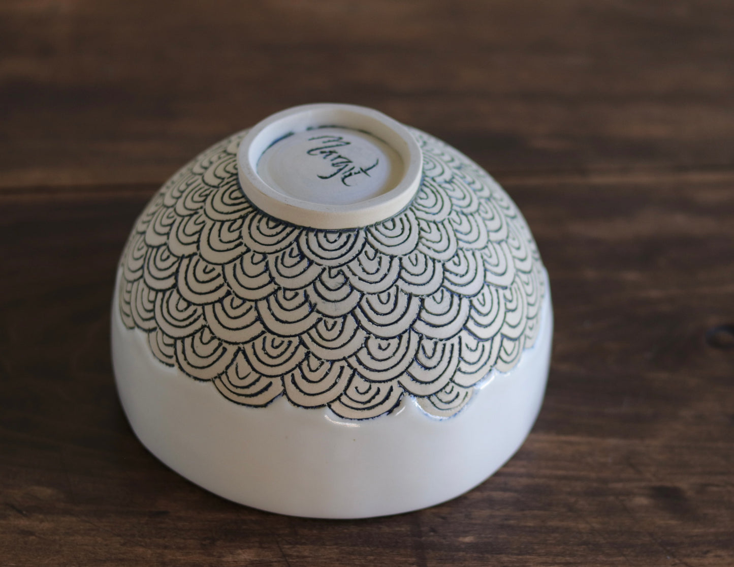 Bowl - White Scales - Medium