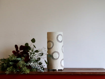 Vase - Circles - White - Tall