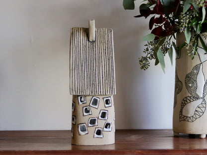 Lantern House - Tall with white windows