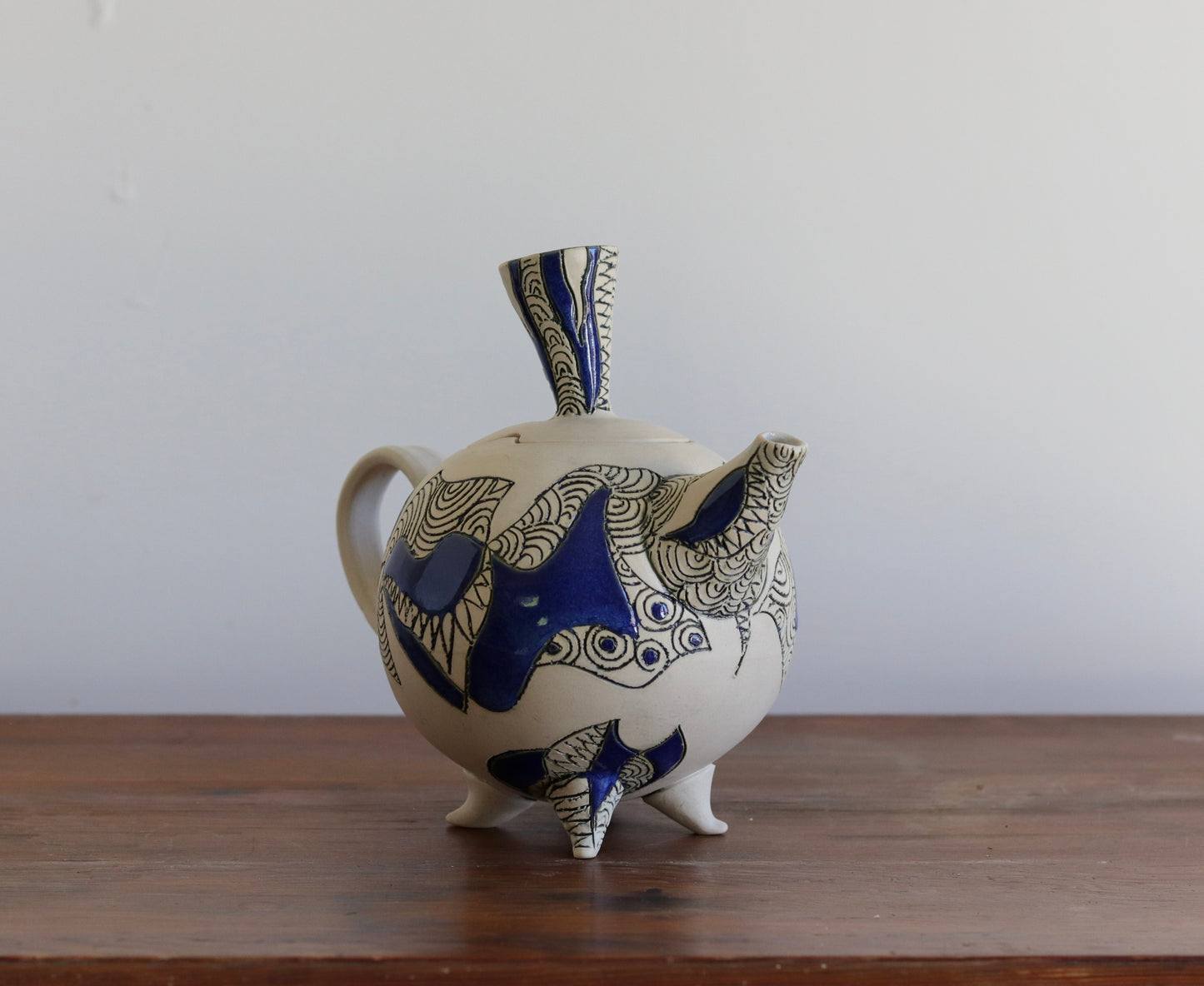 Teapot - Abstract w Blue