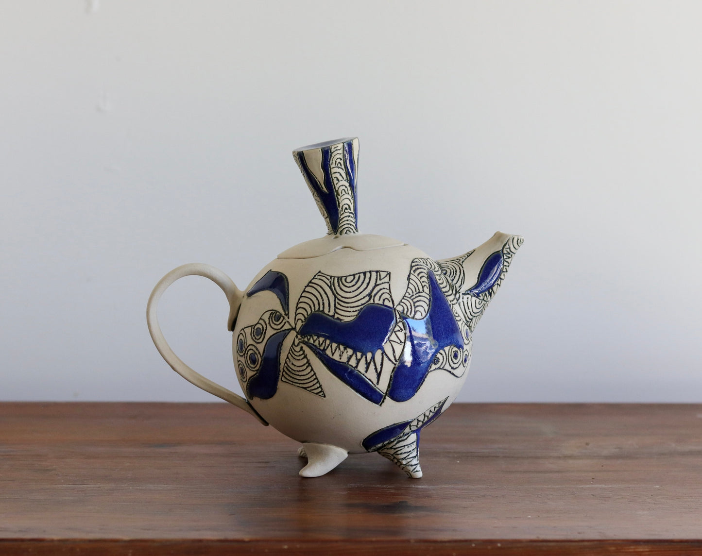 Teapot - Abstract w Blue