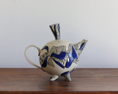Teapot - Abstract w Blue