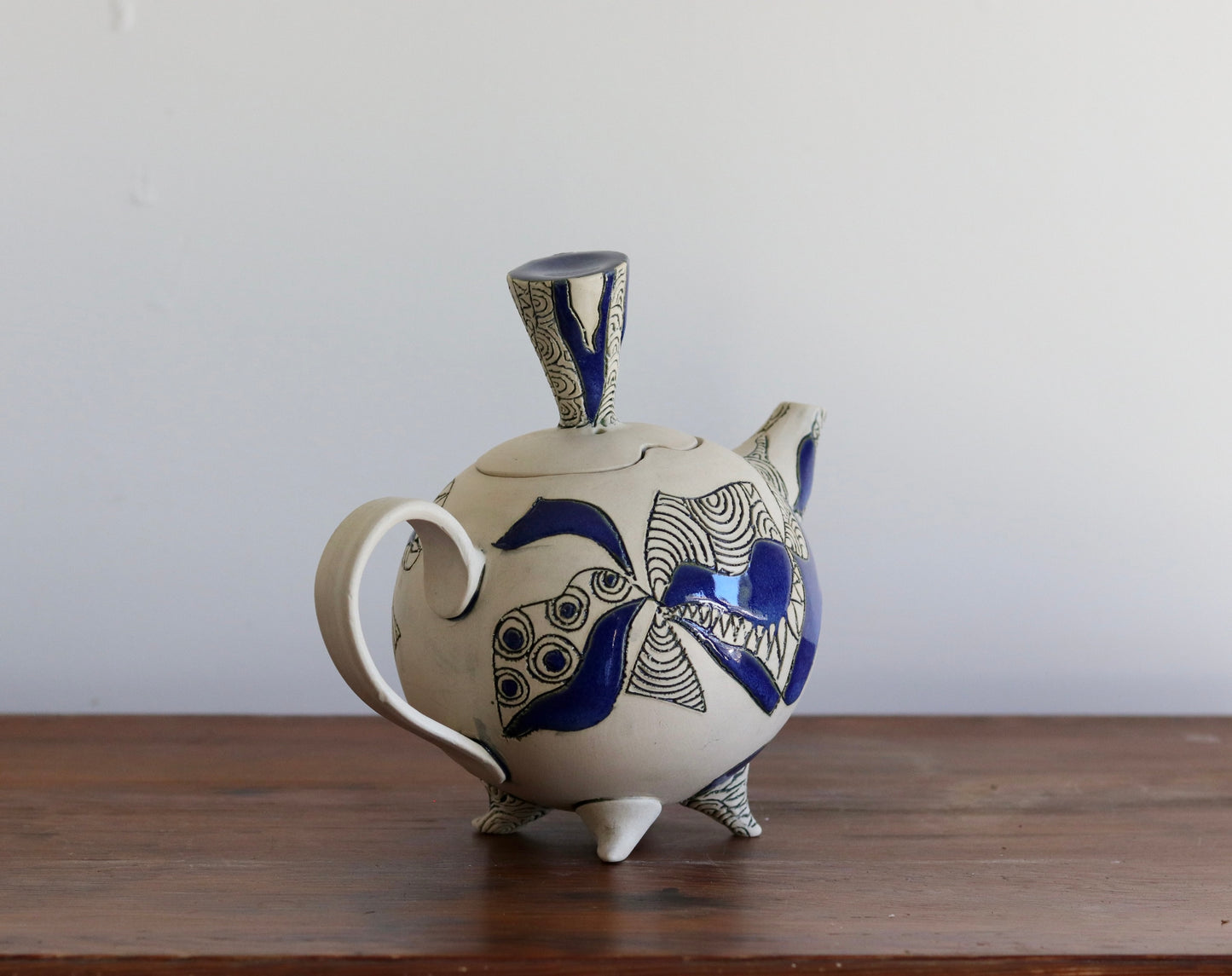 Teapot - Abstract w Blue