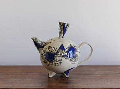 Teapot - Abstract w Blue