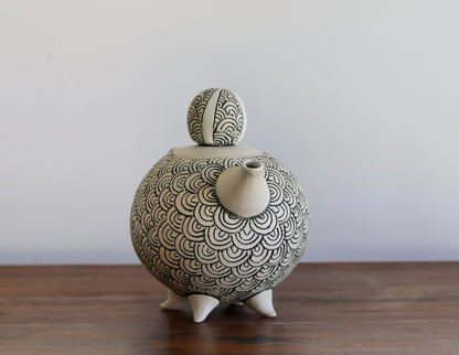 Teapot - White Scale
