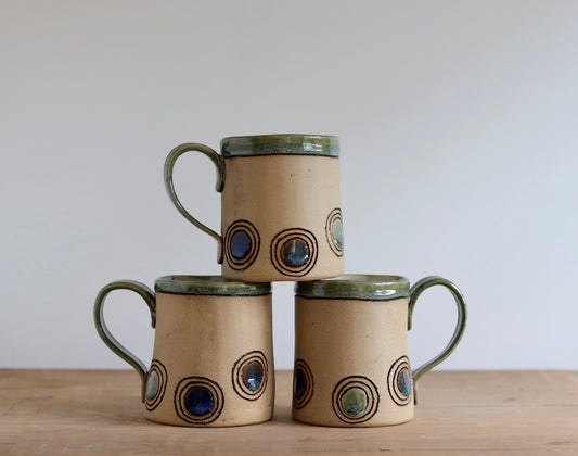 Mug with Circles - Blue, Green & Teal