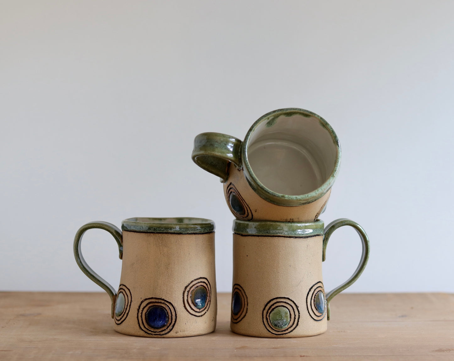 Mug with Circles - Blue, Green & Teal