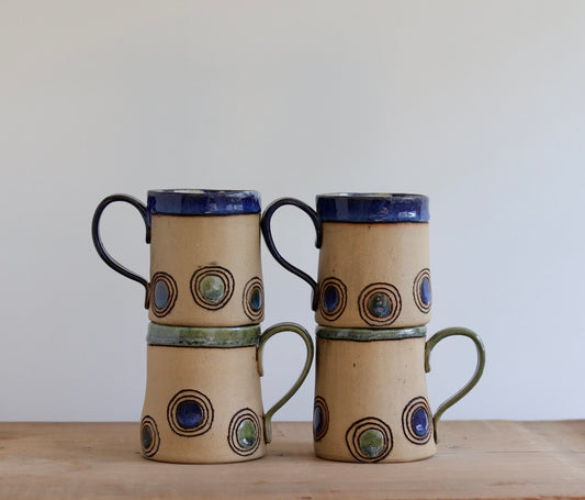 Mug with Circles - Blue, Green & Teal