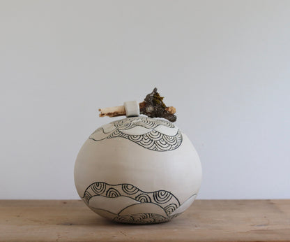 Urn - Simple Abstract w Stick Lid