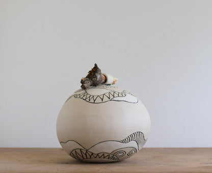 Urn - Simple Abstract w Stick Lid