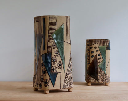 Vase - Abstract - Tan - Large