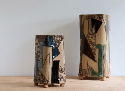 Vase - Abstract - Tan - Small