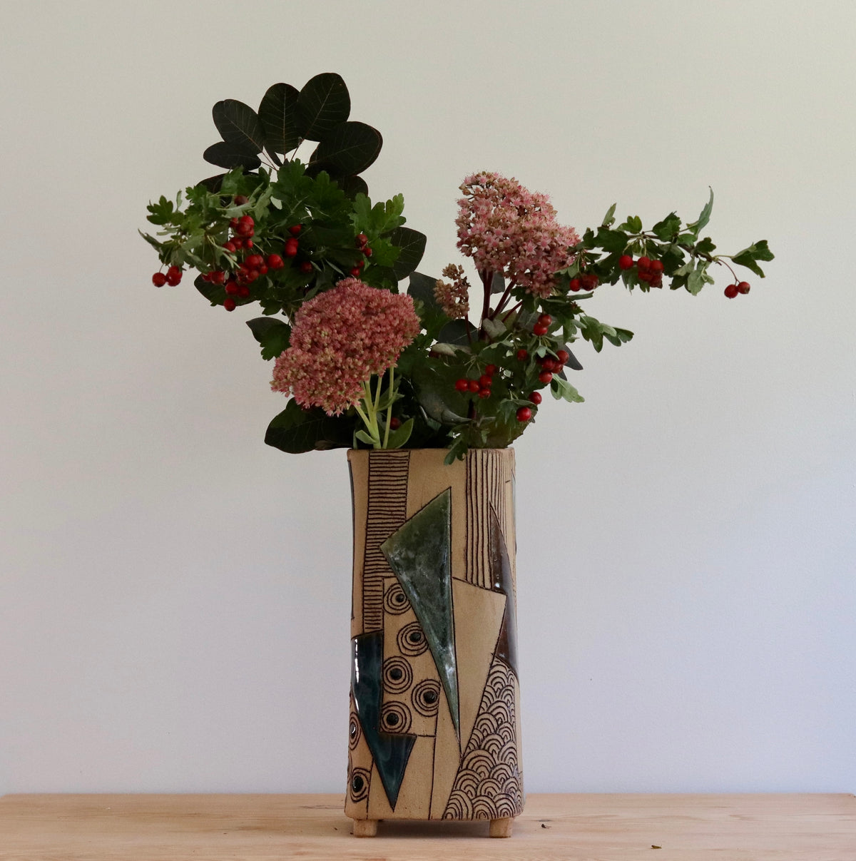 Vase - Abstract - Tan - Large
