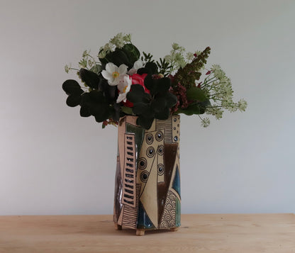 Vase - Abstract - Tan - Medium