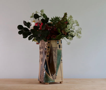 Vase - Abstract - Tan - Medium