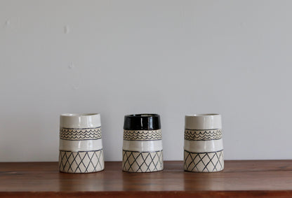 Tumbler - Keffiyeh - White w White Rim