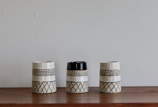 Tumbler - Keffiyeh - White w White Rim