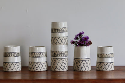 Tumbler - Keffiyeh - White w White Rim