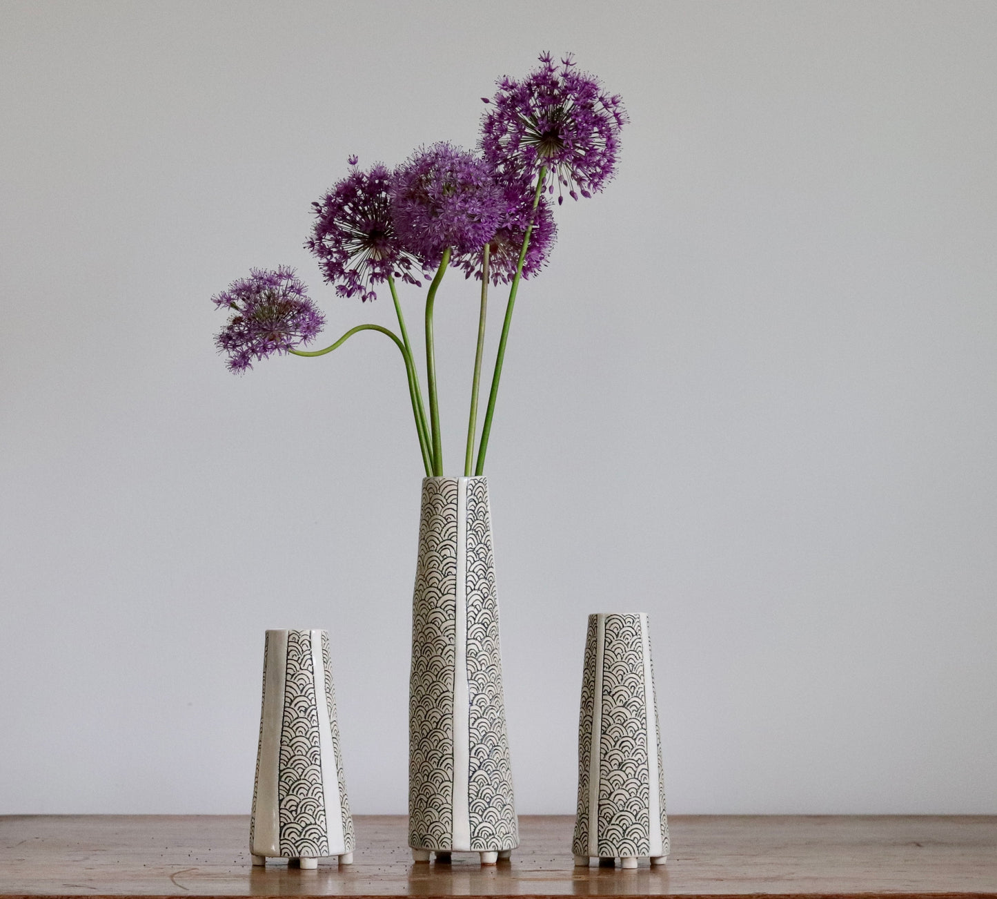 Vase - White Scale Design