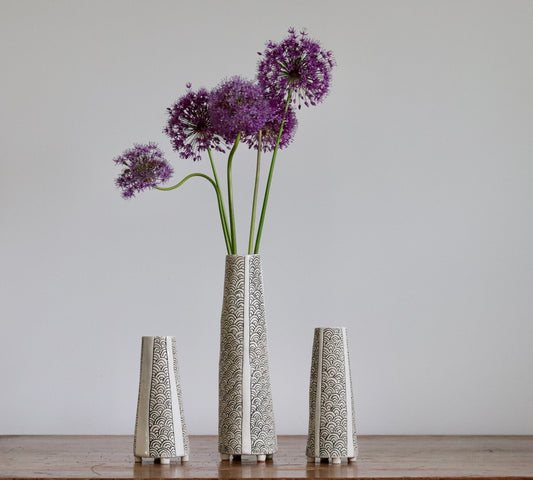 Vase - White Scale Design