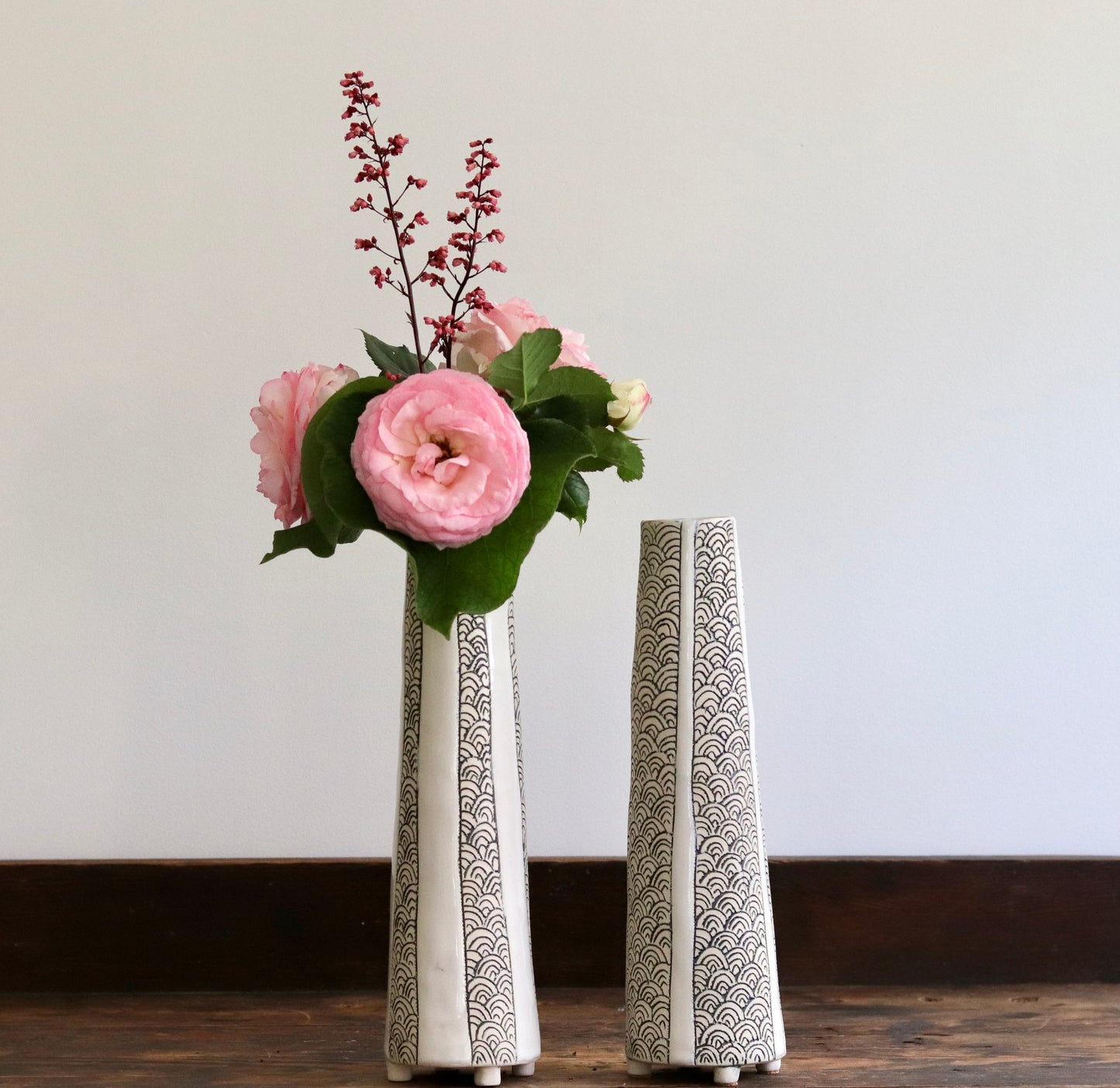 Vase - White Scale Design