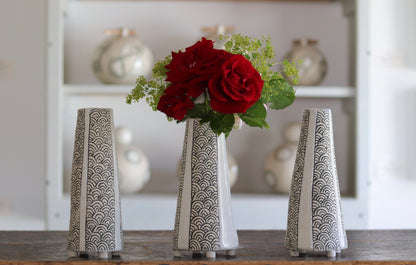 Vase - White Scale Design